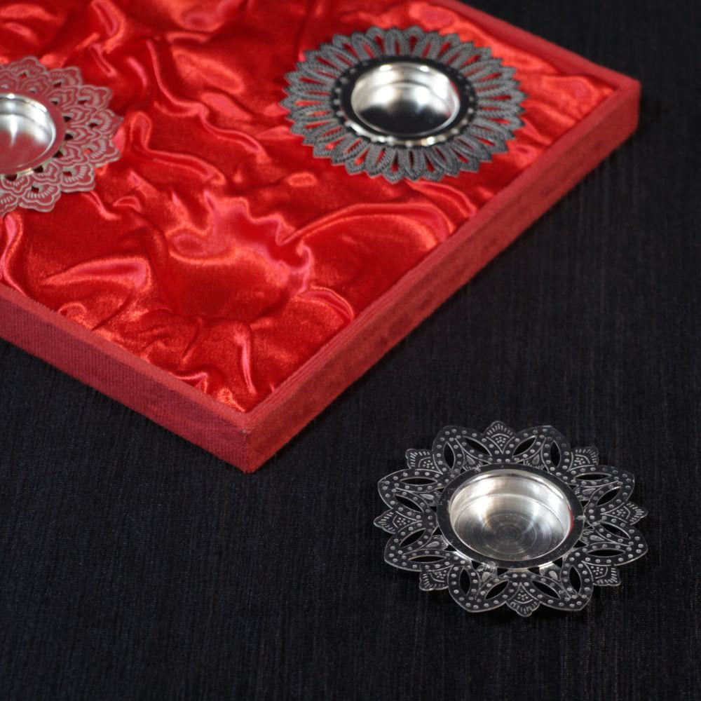 Mini Diya Set Of 4 W/box