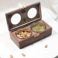 Wooden Dryfruit Box 2 Bowl 8X4