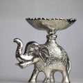Metal Elephant Bowl Silver