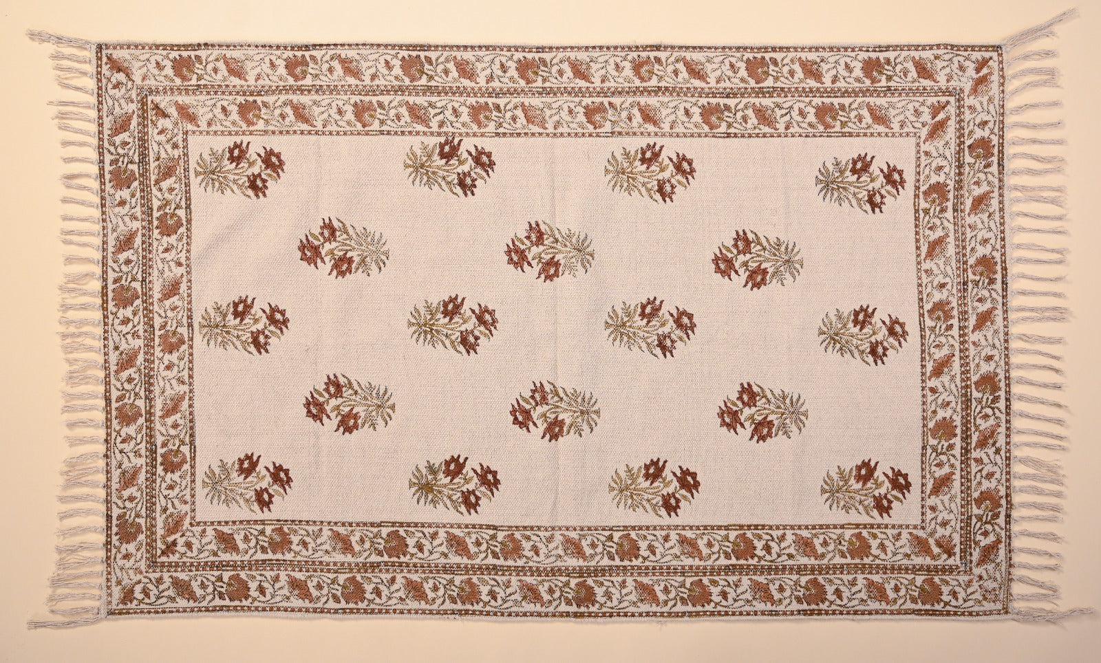 Hand Block Printed Dhurrie