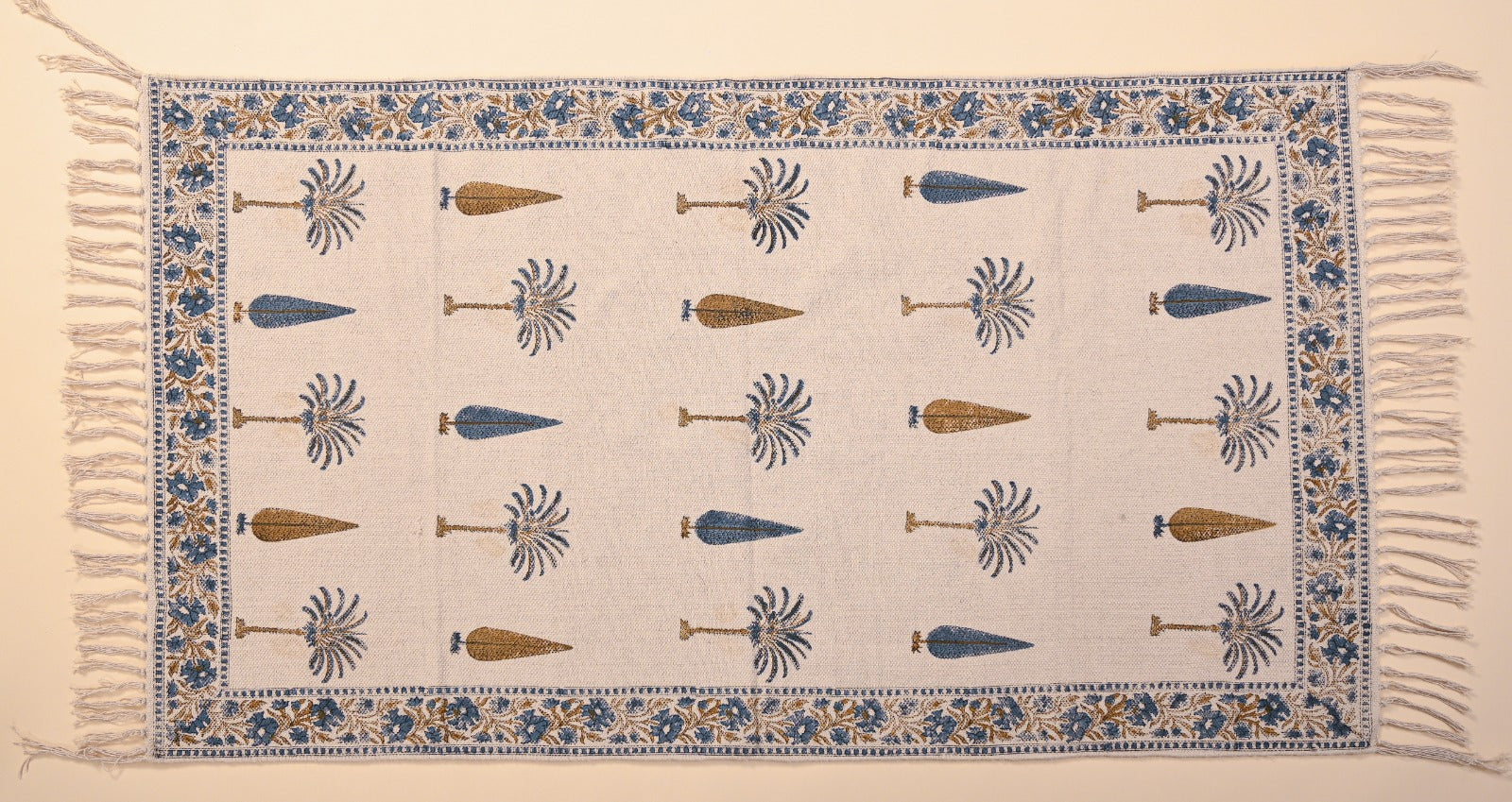 Hand Block Printed Dhurrie