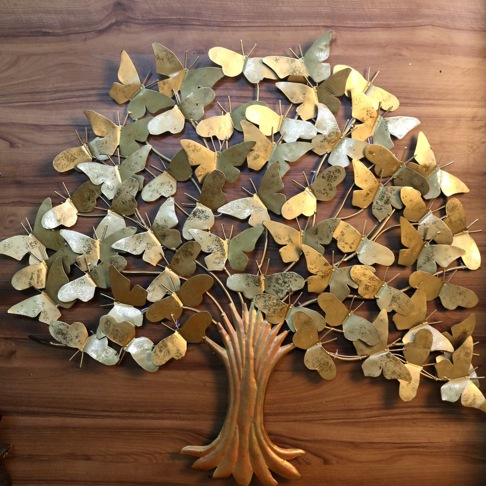 IRON WALL DECOR BUTERFLY TREE BIG - 1037