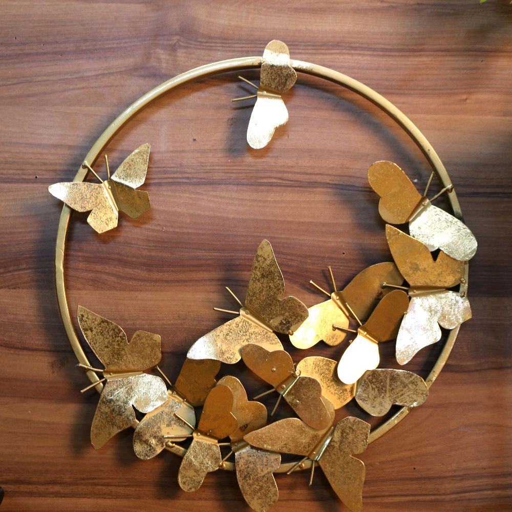 IRON WALL DECOR BUTTERFLY RING SMALL - 1070