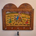 HANDPAINTED DUAL HALF SUN WITH PAINTING KEY HOLDER