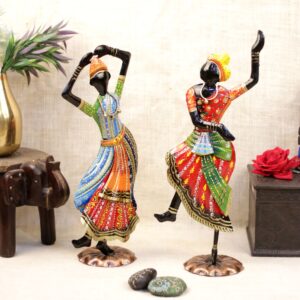 IRON PAINTED KATHAK LADY S/2