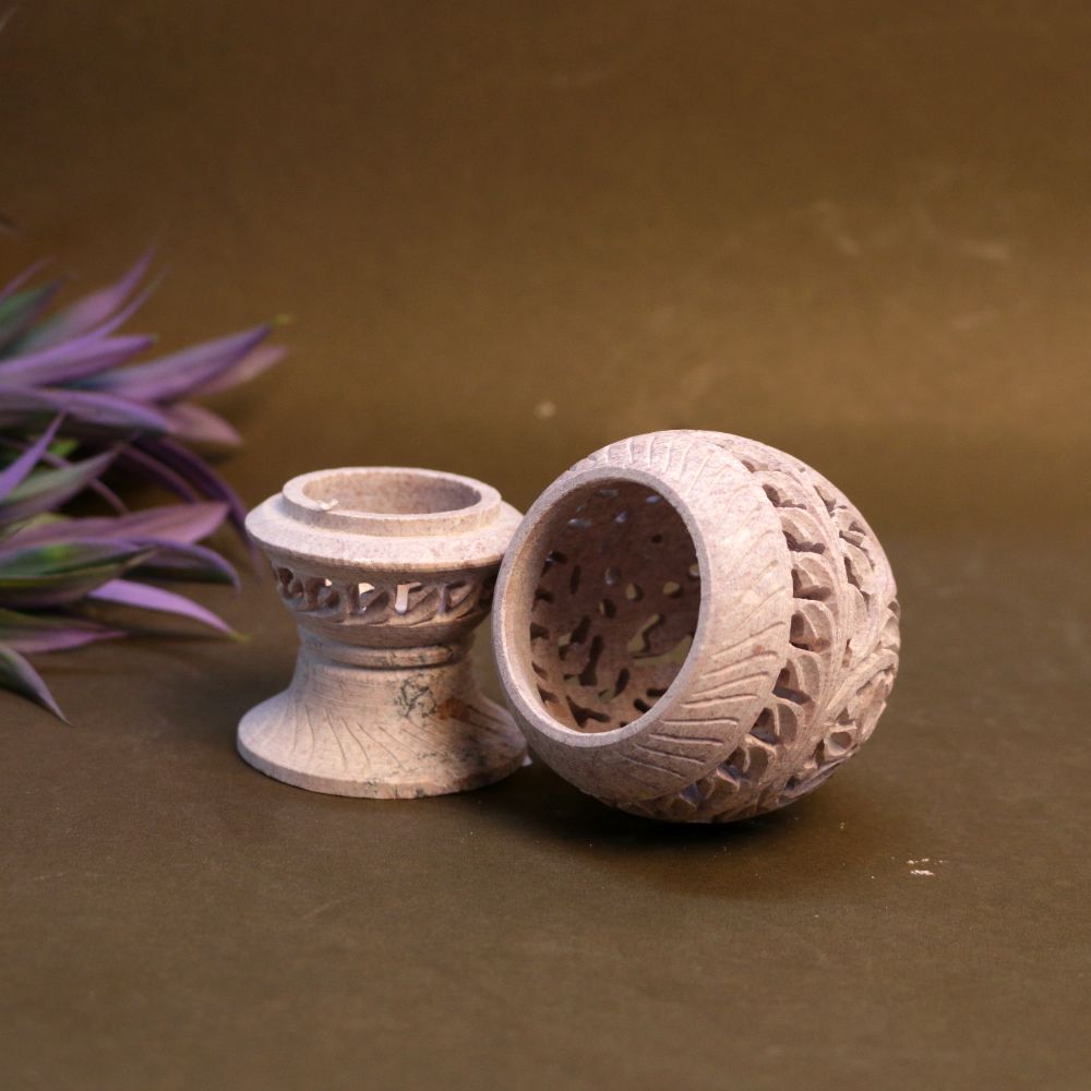 MARBLE BOTTLE LAMP 4 INCH