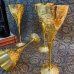 Pakhija 4 Pcs Wine Glass Set Golden