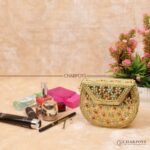 Golden Semi-precious Stone Studded Clutch
