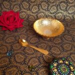 5" TWO TONE AL SERVING BOWL WITH SPOON