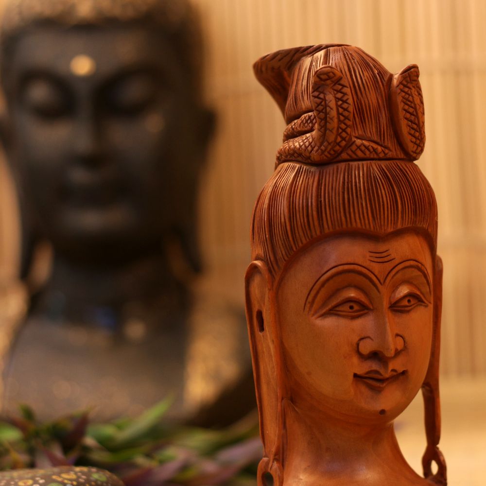 WOODEN LORD SHIVA 8 INCH