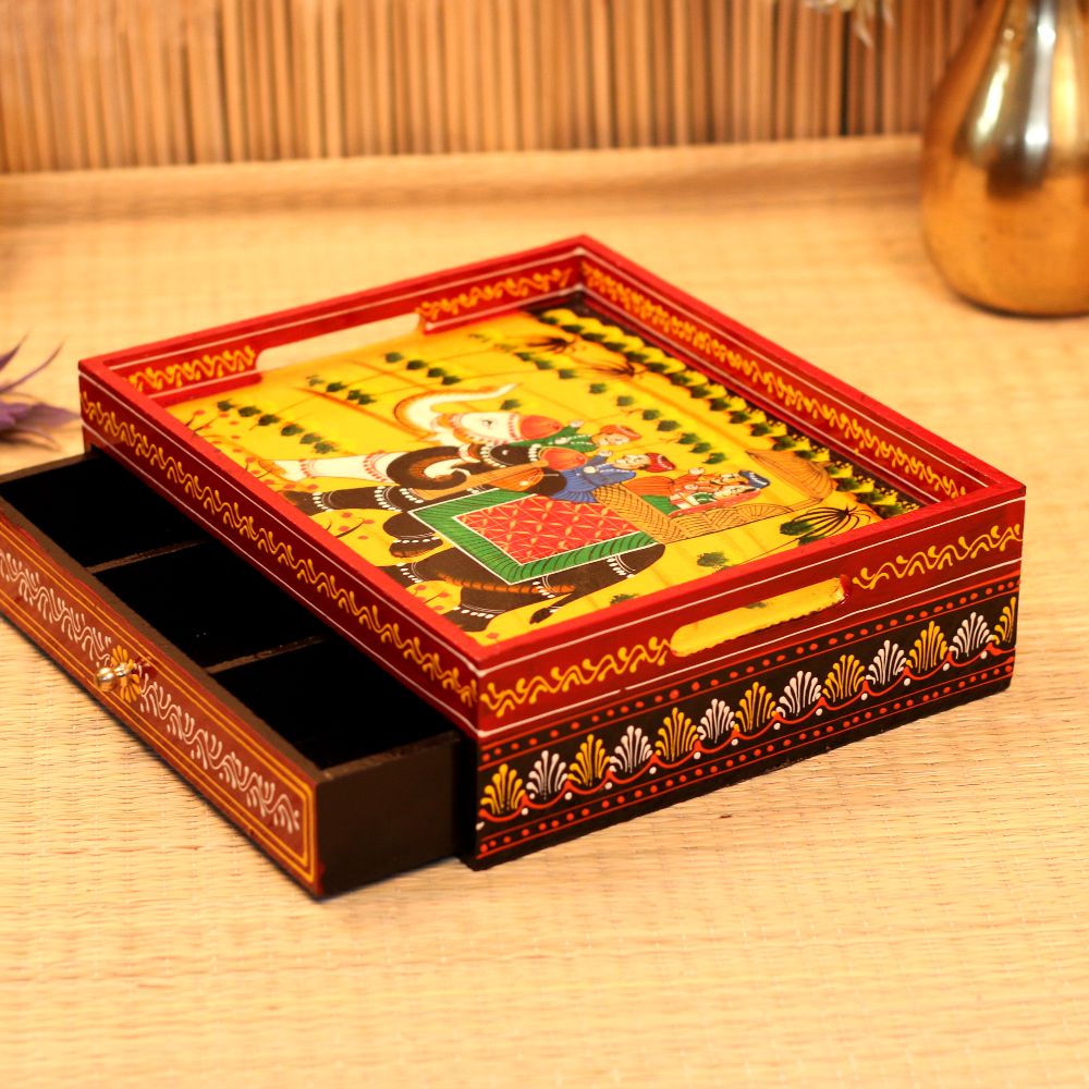 Wooden Printed Tray Drawer 10*12*4
