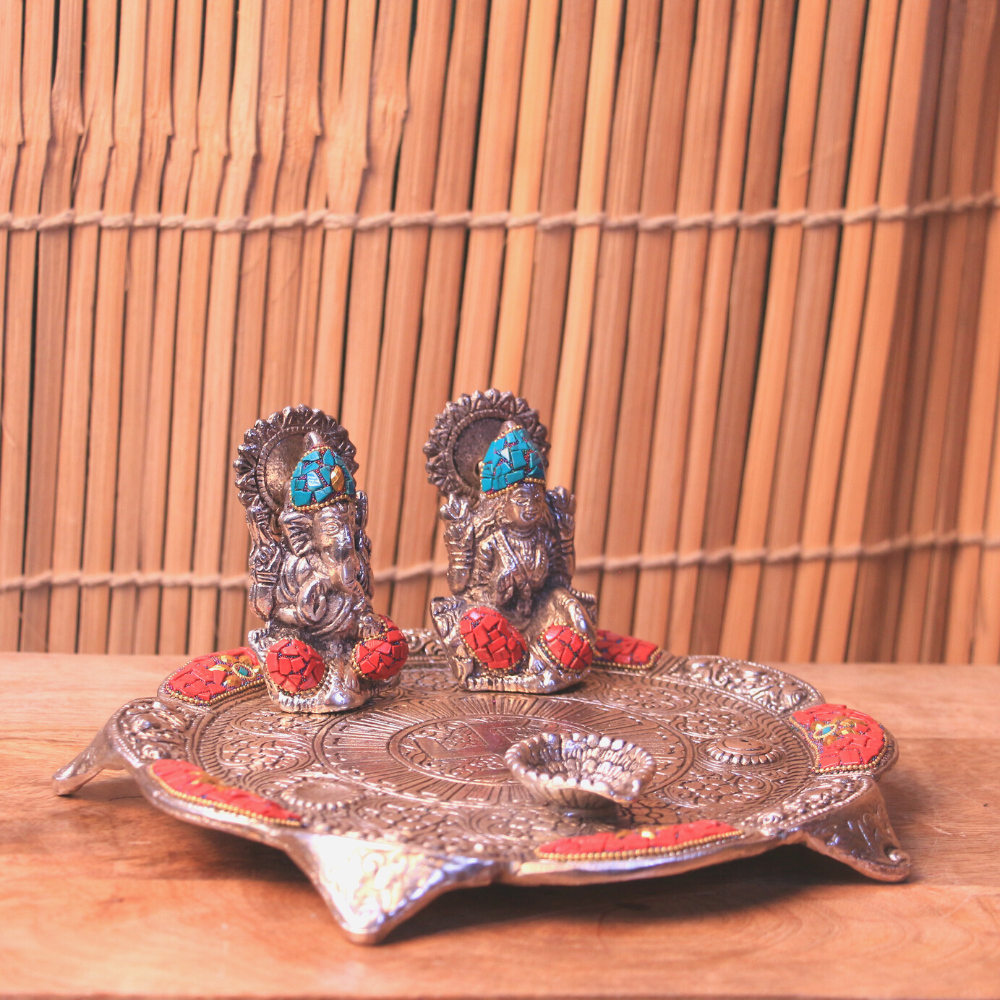 Chitai Laxmi Ganesh Pooja Plate