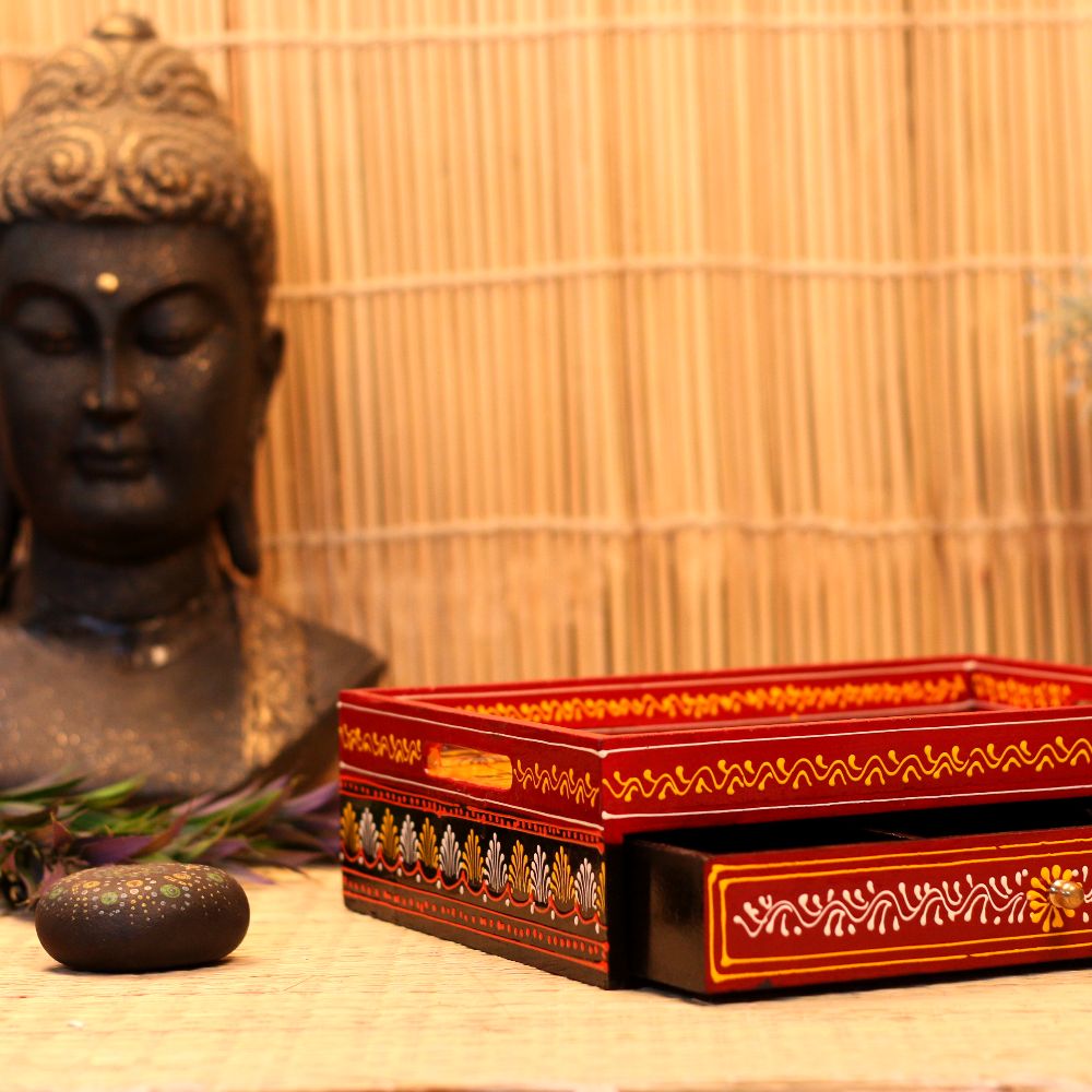 Wooden Printed Tray Drawer 10*12*4