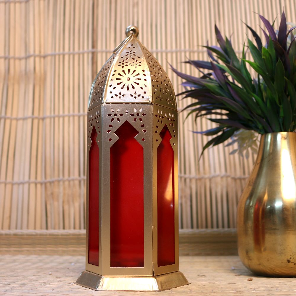 Iron Painted Lalntern 8 Inch