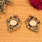 Metal Peacock Candle Set Of 2