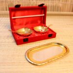 SQURE LEAF 2 BOWL WITH TRAY