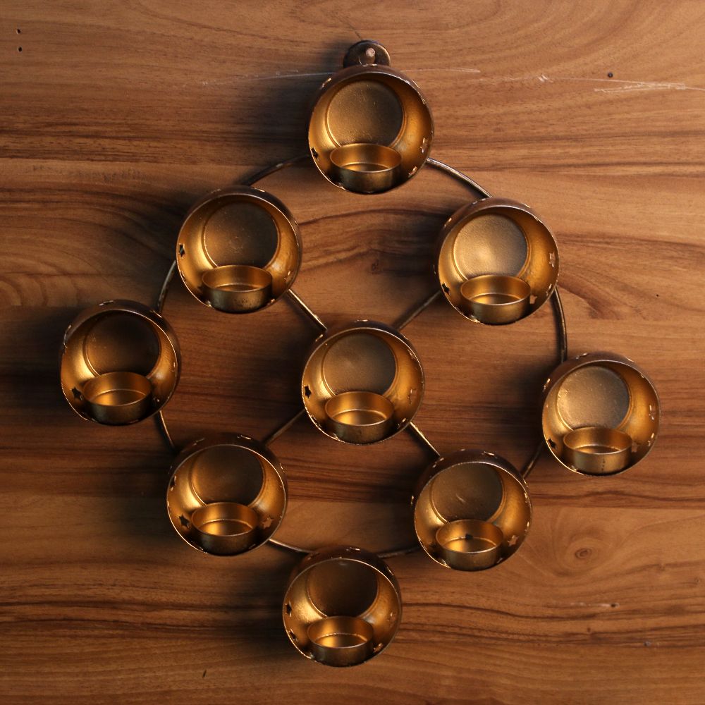 9 Wall Hanging T- Light Holder