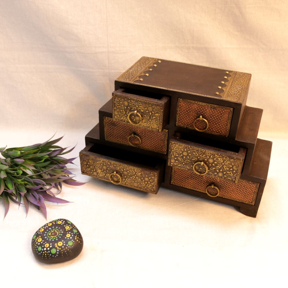 WOODEN 6 DRAWER