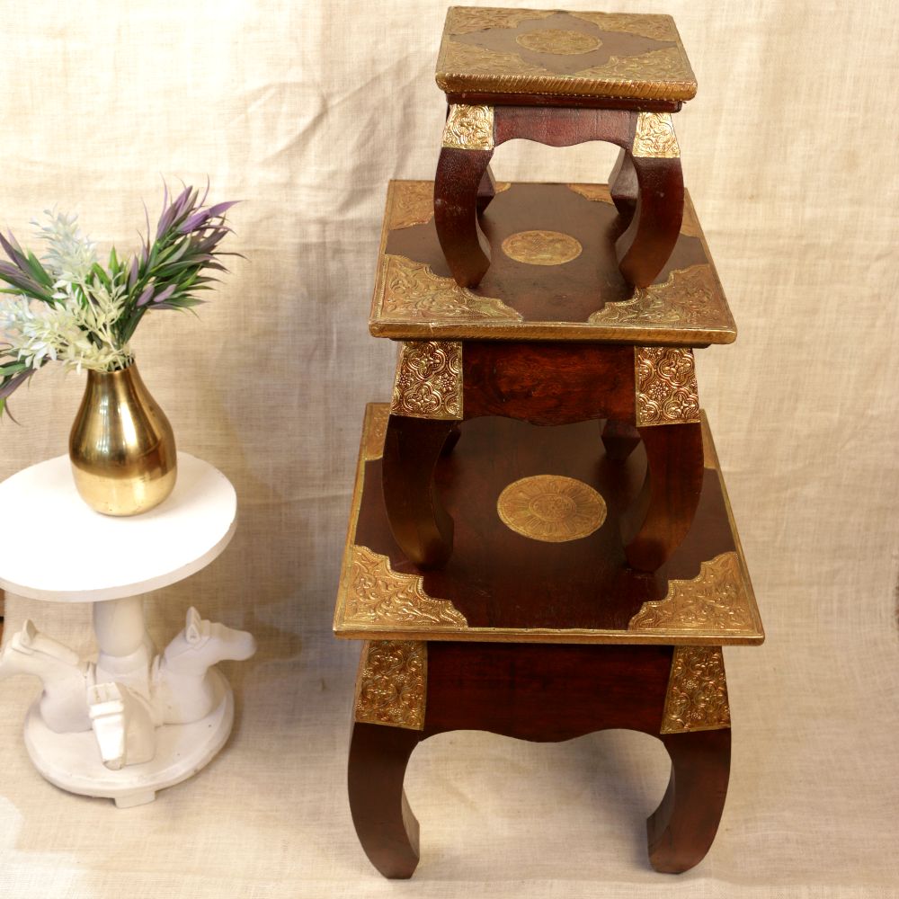 OPIUM STOOL S/3 10X10X10, 12X12X12, 14X14X14