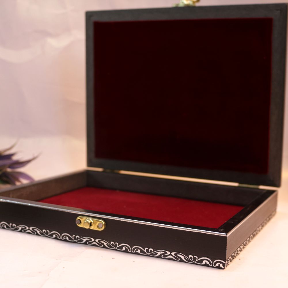 WOODEN MARBLE TILE BOX 10X8