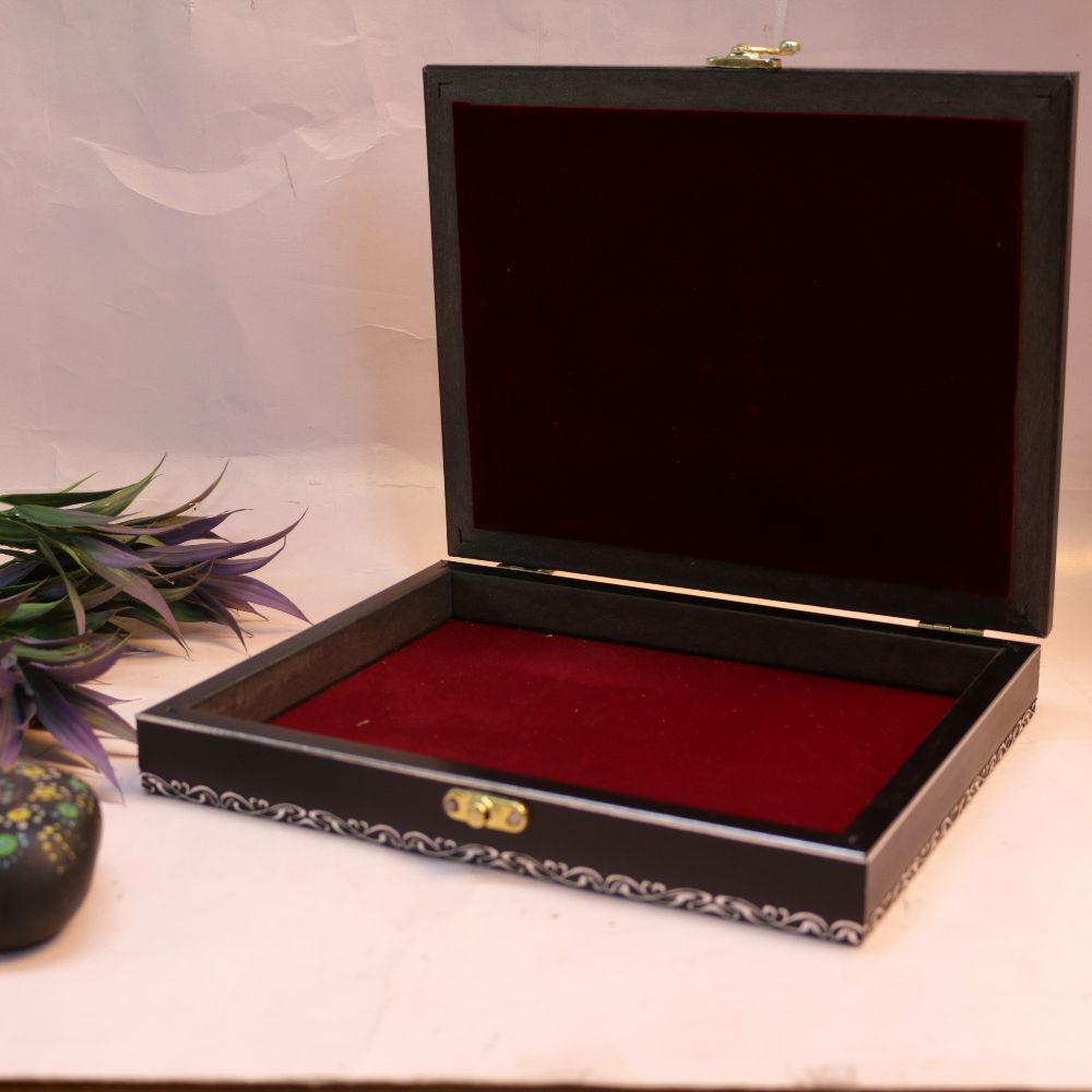 WOODEN MARBLE TILE BOX 10X8