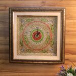 marble peacock clock frame 24x24