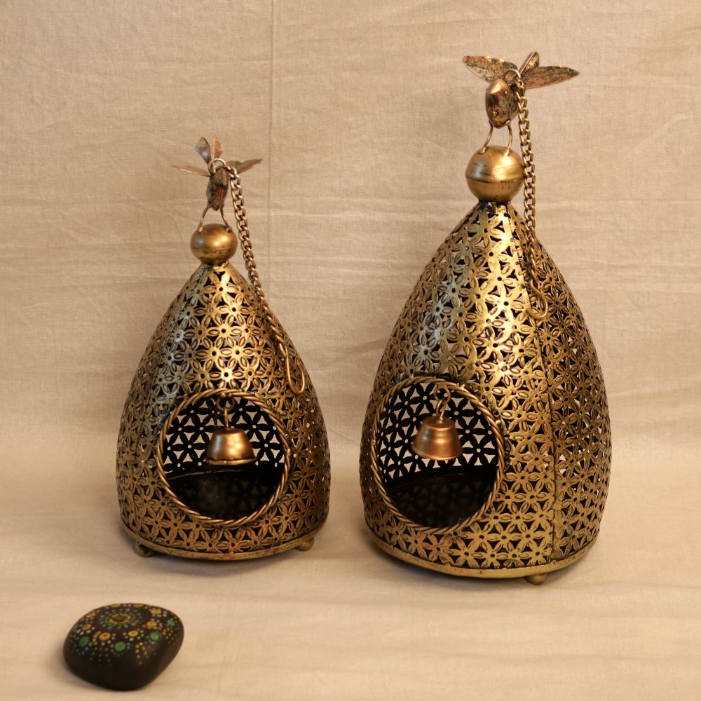 IRON BIRD HOUSE SET OF 2