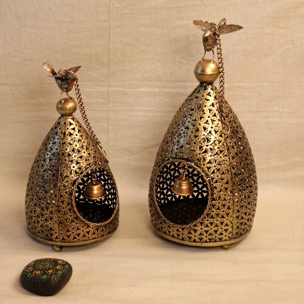 IRON BIRD HOUSE SET OF 2