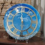 Rainbow resin wall clock